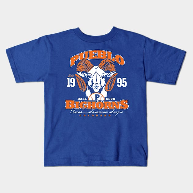 Pueblo Bighorns Kids T-Shirt by MindsparkCreative